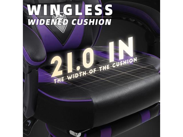 Vonesse Gaming Chair,Computer Chair with Footrest and Massage,Reclining Gaming Chairs for Adults,Big and Tall High Back Gamer Chair (Purple/Black)