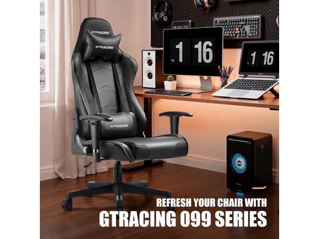 GTRACING Gaming Chair Racing Office Computer Ergonomic Video Game Chair Backrest and Seat Height Adjustable Swivel Recliner with Headrest and...