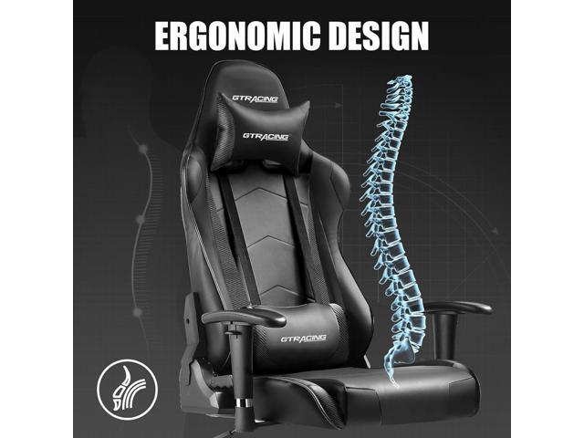 GTRACING Gaming Chair Racing Office Computer Ergonomic Video Game Chair Backrest and Seat Height Adjustable Swivel Recliner with Headrest and...