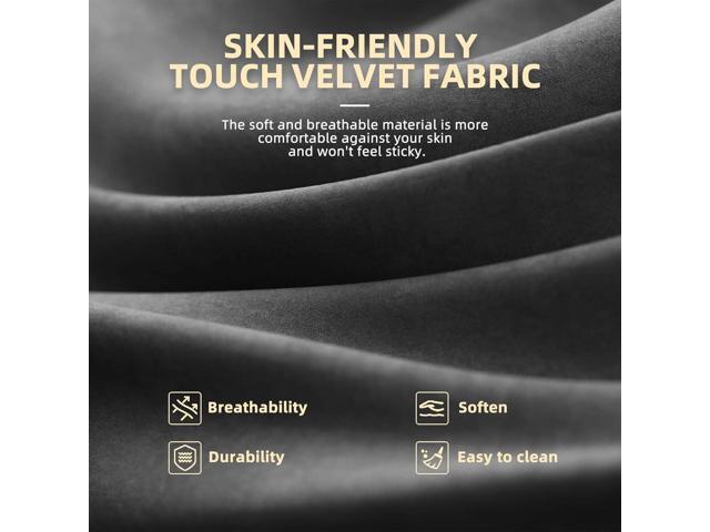 Ferghana Velvet Fabric Ergonomic Gaming Chair with Footrest and Massage, High Back Reclining Computer Gamer Chair for Adult, Racing Style PC Video...