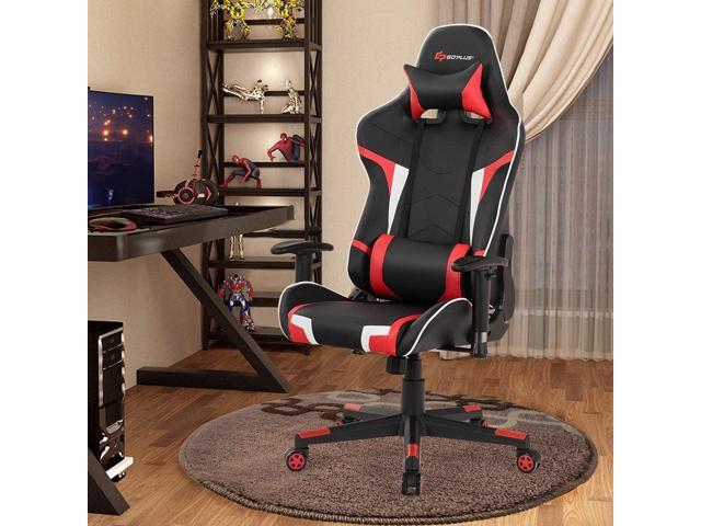 Massage Gaming Chair, High Back Office Computer Chair with Headrest and Lumbar Support, Racing Style Reclining Swiveling Game Chair for Home Office...