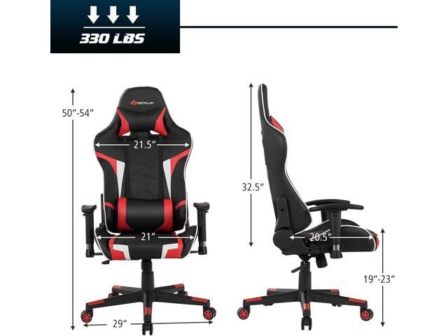 Massage Gaming Chair, High Back Office Computer Chair with Headrest and Lumbar Support, Racing Style Reclining Swiveling Game Chair for Home Office...