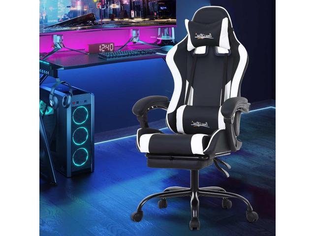 PayLessHere Ergonomic Racing Desk Chair Computer Chair Gaming Chair with Footrest Lumbar Support Headrest Armrest Task Rolling Swivel Ergonomic...