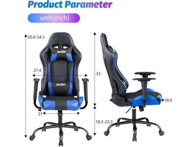 PayLessHere Gaming Chair Ergonomic Office Chair with Lumbar Support Headrest Armrests Rolling Swivel Functionality and Adjustable Features for PC...