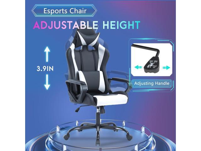 PayLessHere Ergonomic Racing Desk Chair Gaming Chair Computer Chair with Armrests 360° Swivel & Caster Pu Desk Task Chair Executive Headrest Lumbar...