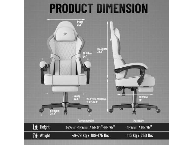 Soontrans Linen Fabric Gaming Chair, Racing Office Computer Desk Chair,Ergonomic Gamer Chairs for Adult, High Back Comfortable Video Game Chair...
