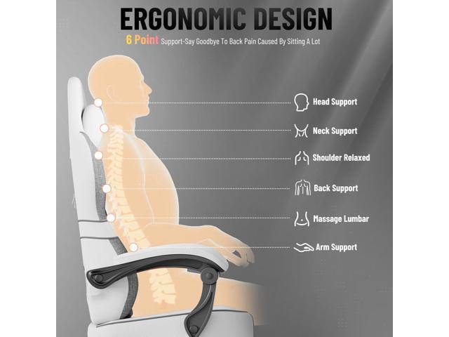 Soontrans Linen Fabric Gaming Chair, Racing Office Computer Desk Chair,Ergonomic Gamer Chairs for Adult, High Back Comfortable Video Game Chair...