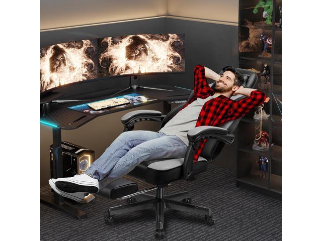 Shintenchi Gaming Chair,Video Game Chair with footrest and Massage Lumbar Support,Height Adjustable Game Chair with 360°Swivel Seat Ergonomic...