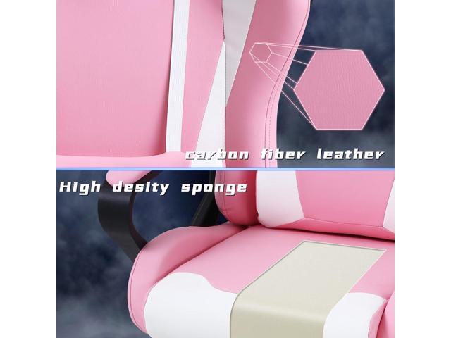 Pink Gaming Chair, Ergonomic High Back Video Game Chair Racing Style with Lumbar Support, Headrest & Arms Gaming Chair for Adult Kids Heavy Duty...
