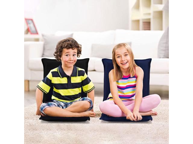 BestComfort Folding Floor Chair, 6-Position Adjustable Meditation Chair, Video Gaming Chair w/Back Support for Reading TV Watching, Portable Floor...