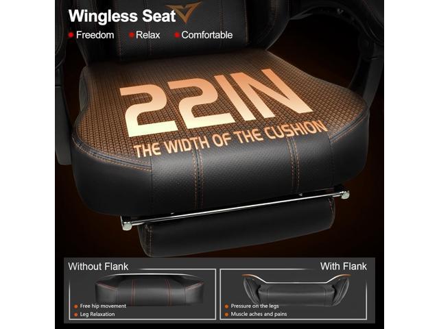 VITESSE Big and Tall Gaming Chair with Footrest,Ergonomic Video Gaming Chair with Oversized Headrest and Lumbar Support for Adults 400lb Weight...