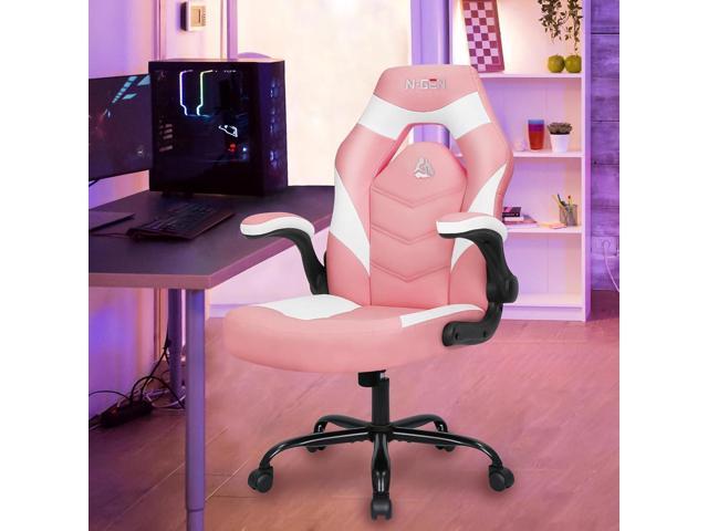 N-GEN GAMING Video Gaming Chair Ergonomic Office Desk Chair with Lumbar Support Adjustable Height Padded Flip Up Arms and Swivel Wheels Racing...
