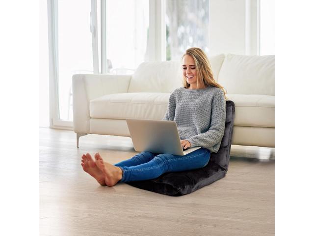 14-Position Adjustable Floor Gaming Chair Foldable Memory Foam Armless Sofa Seat Couch Recliner with Comfy Back Support for Working Meditation...