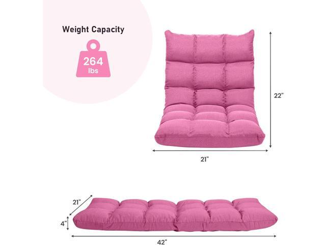 MAT EXPERT 14-Position Floor Chair, Floor Gaming Chair w/Resilience Sponge, Alloy Steel Frame, Padded Bed Couch Recliner, Floor Chair with Back...