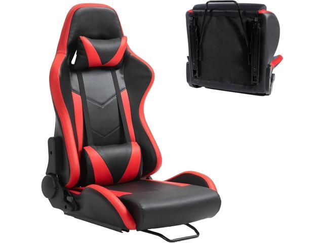 Marada Racing Seat with Double Lock Slip for Racing Wheel Simulator Stand Cockpit, Adjustable Cloth Red with Installed Parts