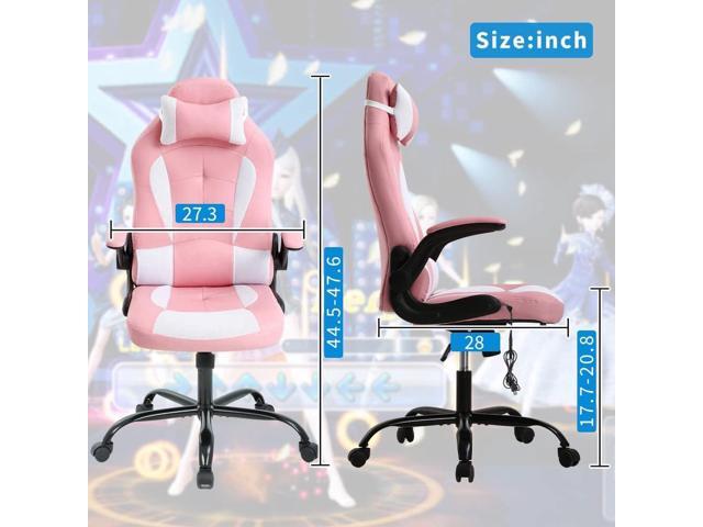Ergonomic Gaming Office Chair - High Back Executive Computer Chair with Lumbar Support & Flip-Up Arms, PU Leather Adjustable Swivel Chair for...