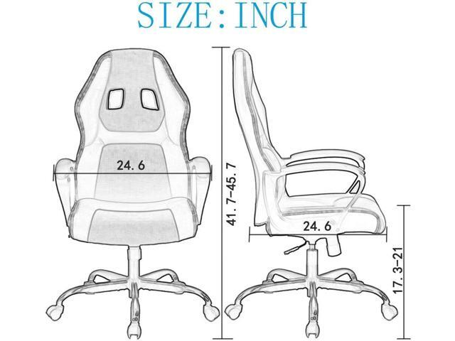 Office Chair Gaming Desk Racing Gaming Chair, PC Gaming Ergonomic Racing Heavy Duty Office Video Game Chair, PU Leather Racing Chair for Home...