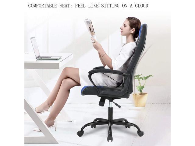 Office Chair Gaming Desk Racing Gaming Chair, PC Gaming Ergonomic Racing Heavy Duty Office Video Game Chair, PU Leather Racing Chair for Home...