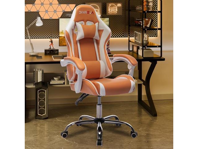ALEAVIC Gaming Chair for Adults, High Back Ergonomic Computer Gaming Chair with Headrest and Lumbar Support, Orange