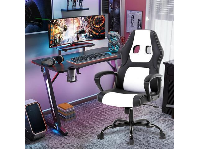 PC Gaming Chair Ergonomic Computer Chair High-Back Racing Gaming Chairs with Lumbar Support Armrest Adjustable PU Leather Office Desk Chair Swivel...