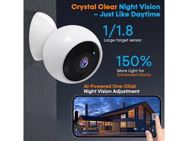 AMTIFO Security Cameras Wireless Outdoor Magnetic: Install-Free Smart Indoor 2K WiFi - Long Battery Life Powered Wireless Cameras for Home Security...