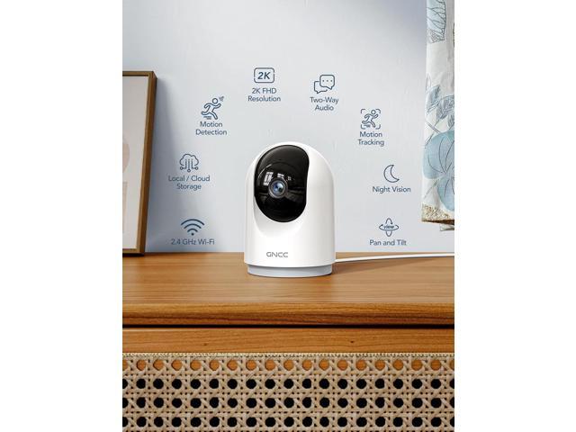 GNCC Indoor Security Camera, 2K Cameras for Home Security with Motion Detection, Baby/Pet Camera with Phone App, Night Vision, 2-Way Audio,...