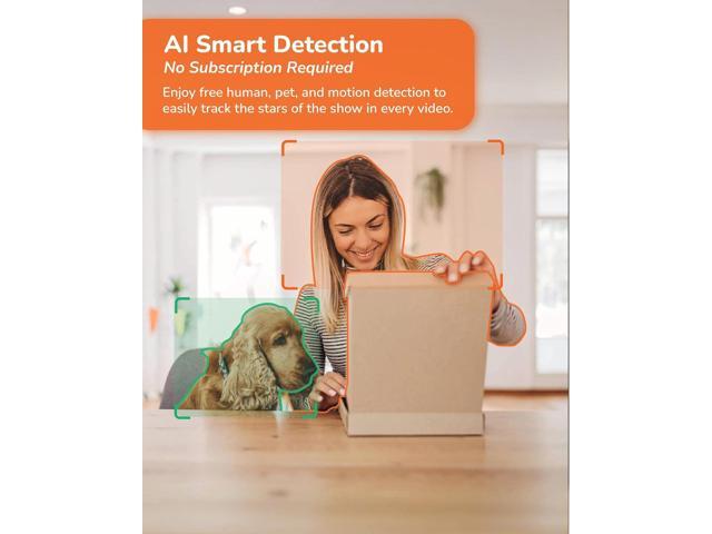 Sensforge 2.5K Indoor Pan-Tilt Dome Security Camera, AI Human & Pet Detection, 360° Coverage, Two-Way Audio, Dual-Band Wi-Fi (2.4G/5G), 64GB SD...