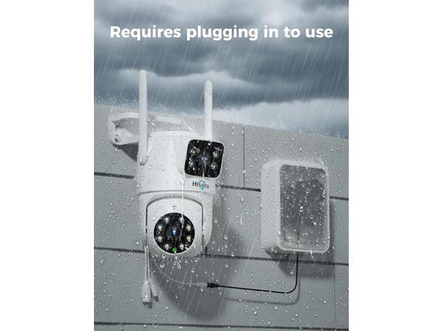 Hiseeu Wireless Security Cameras Outdoor, 5G & 2.4G WiFi Pro, Wireless Home Security Camera System, Dual Lens, 360° Pan & Tilt, Auto Tracking,...