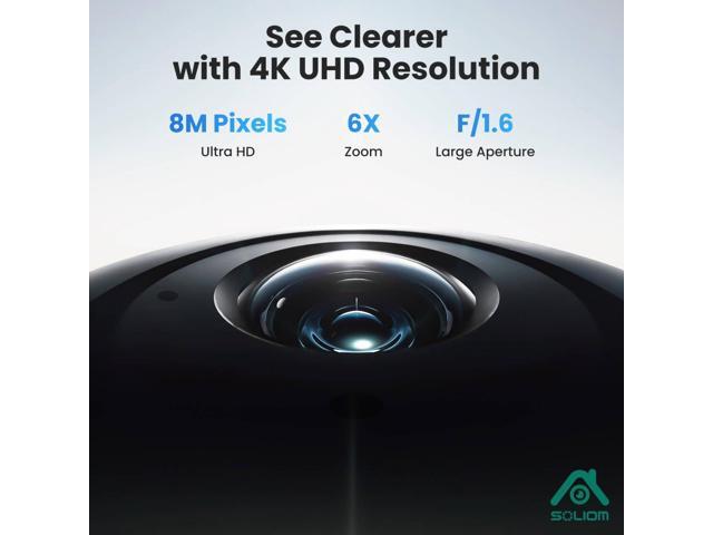 SOLIOM Security Cameras Wireless Outdoor,8MP Ultra HD for Day and Night, No Subscription,Built in Radar,Solar Powered Cameras for Home Security,...