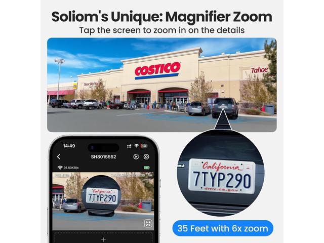 SOLIOM Security Cameras Wireless Outdoor,8MP Ultra HD for Day and Night, No Subscription,Built in Radar,Solar Powered Cameras for Home Security,...