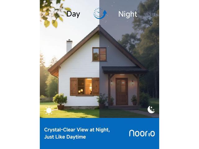 Noorio Security Cameras Wireless Outdoor Magnetic, 1080P Battery Powered Indoor Cameras for Home Security, Smart Motion Detection Outdoor Pet Dog...