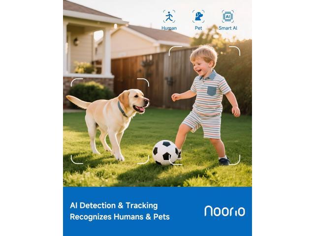 Noorio Security Cameras Wireless Outdoor Magnetic, 1080P Battery Powered Indoor Cameras for Home Security, Smart Motion Detection Outdoor Pet Dog...