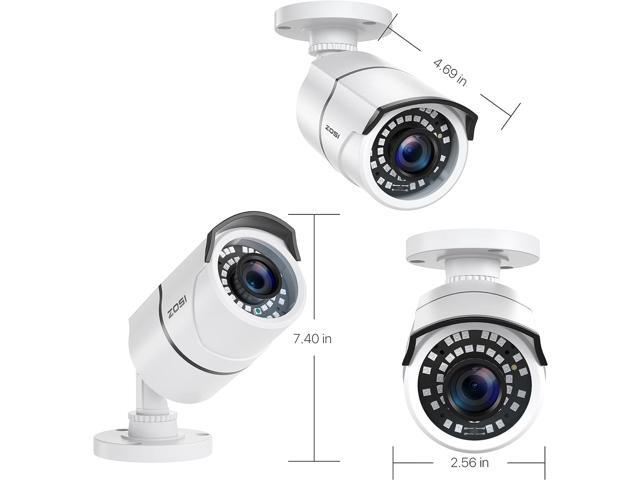 ZOSI 2MP 1080p Security Camera,4-in-1 TVI/CVI/AHD/CVBS Surveillance Bullet Camera Indoor Outdoor,Night Vision,Work for 960H,720P,1080P analog CCTV DVR