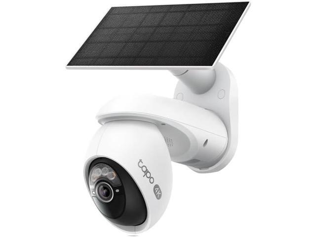 Tapo 4K Outdoor Camera Wireless, Battery Camera w/Solar Panel, Pan/Tilt, 360° View, 24/7 Capture, Free Person/Vehicle Detection, Night Vision,...