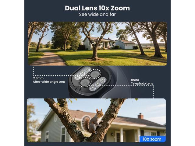 xmartO Auto-Track Security Camera Outdoor Wireless, 3MP WiFi PTZ Security Camera AC Powered, Auto Floodlight, Color Night Vision, Motion Detection...