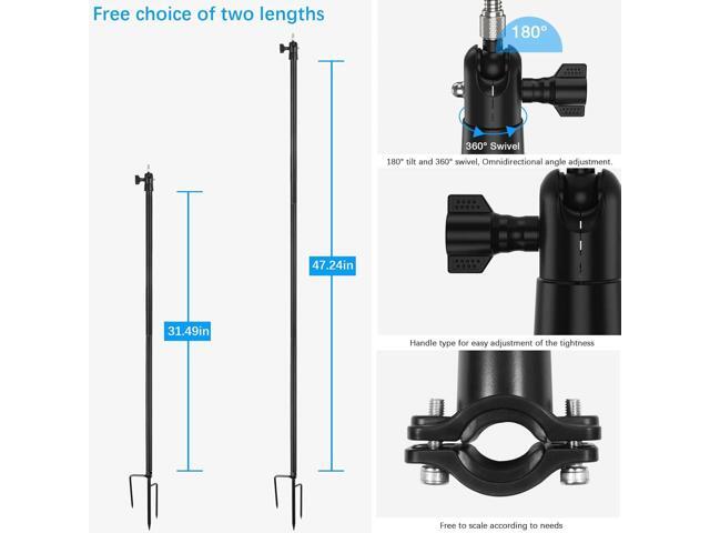 31.49-47.24inch Ground Stake Mount and Weatherproof Silicone Cover Skin Compatible with Stick Up Cam Battery Camera and Solar Panel Ground Stake...