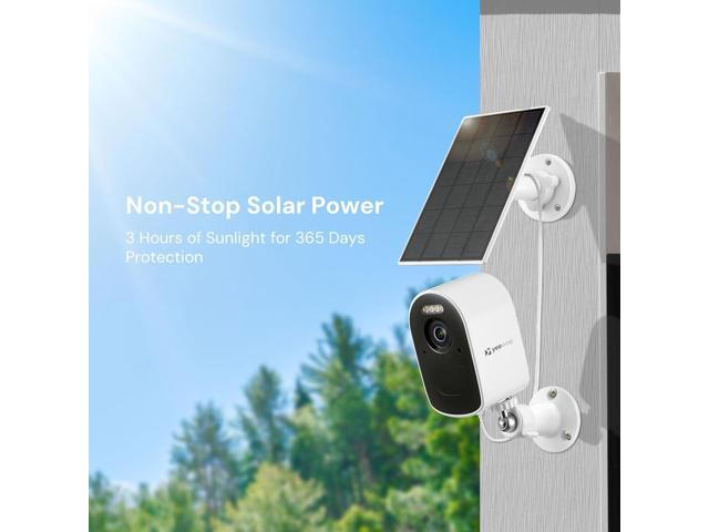 yeewise WiFi6 Solar Security Cameras Wireless Outdoor, 2K QHD Home Security System, 4-Cam Kit, 2.4 & 5GHz WiFi, Color Night Vision, Local Storage,...