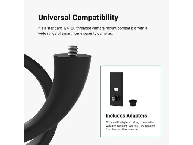 Holicfun Flexible Twist Mount for Indoor and Outdoor Security Cameras, Unversally Compatible with Ring, Blink, Eufy, Google Nest, Wyze, Arlo,...
