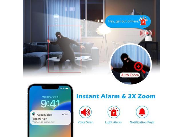 3MP Indoor Security Camera, 5G WiFi 360° Pan/Tilt Home Cameras for Baby Monitor/Pet/Elder/Kids/Bedroom, Auto-Focus and Zoom,Motion Tracking,2-Way...