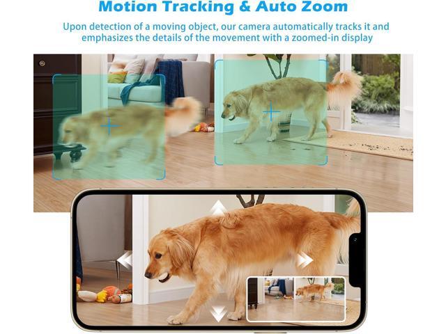3MP Indoor Security Camera, 5G WiFi 360° Pan/Tilt Home Cameras for Baby Monitor/Pet/Elder/Kids/Bedroom, Auto-Focus and Zoom,Motion Tracking,2-Way...