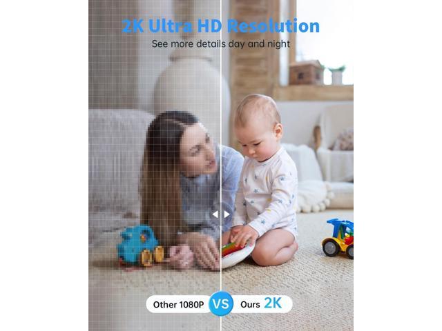 Security Cameras Wireless Outdoor, Solar Battery Powered 2k Color Night Vision, AI Motion Detection, IP66 Weatherproof, 2-Way Talk, SD/Cloud...