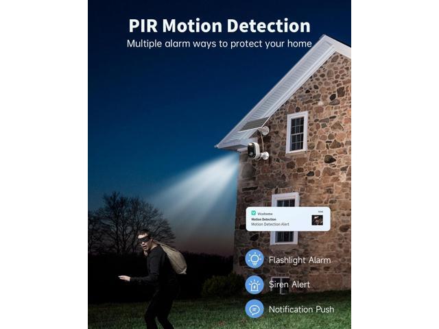 Security Cameras Wireless Outdoor, Solar Battery Powered 2k Color Night Vision, AI Motion Detection, IP66 Weatherproof, 2-Way Talk, SD/Cloud...