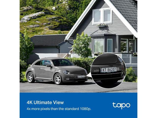 Tapo 4K Outdoor Camera Wireless, Battery Camera w/Solar Panel, Pan/Tilt, 360° View, 24/7 Capture, Free Person/Vehicle Detection, Night Vision,...