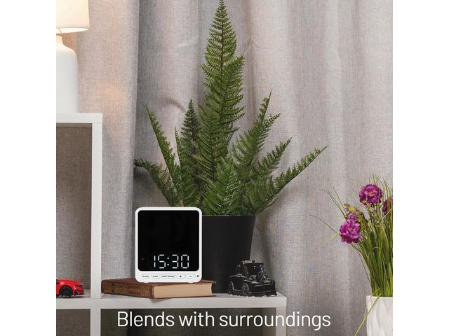 Wasserstein Alarm Clock Camera Case - Compatible with Wyze Cam V4/V3/V3 Pro/OG - Cover for Low-Key Camera Placement (White) (Camera NOT Included)