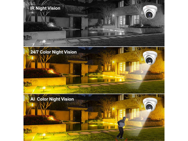 Anpviz 5MP PoE IP Turret Camera,Smart Color Night Vision 100ft, 512GB SD Slot,Human & Vehicle Detection,Built-in Mic,Security IP Camera Outdoor...