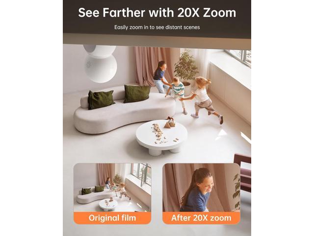 FOSCAM 3K 5MP WiFi Pet Cameras for Home Security, 2.4GHz Indoor Camera Baby Monitor with 360° Pan Tilt, 2-Way Audio, 20X Digital Zoom, Night...