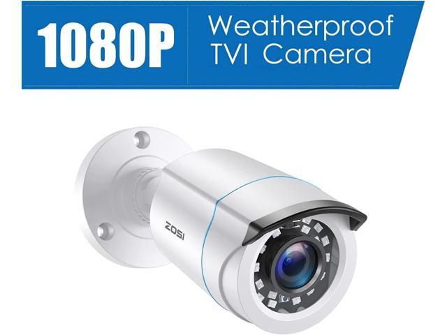 ZOSI 4 x 2MP 1080p HD-TVI Home Security Camera Outdoor Indoor 1920TVL,24PCS LEDs,80ft Night Vision, 90°View Angle, Weatherproof Outside...