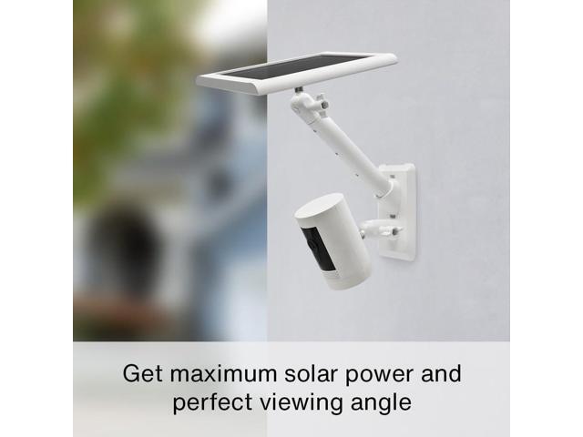 Holicfun 2-in-1 Wall Mount for Outdoor Security Cameras and Solar Panels, Compatible with Ring, Eufy, Arlo, Wyze Solar Panels and Cams - White