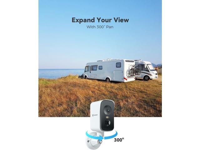 COCOCAM 4G Portable Magnetic Cellular Security Camera Wireless,2K Indoor/Outdoor Camera for RV/Camping/Travel, 300°Pan,10000Ahm Battery, PIR & AI...