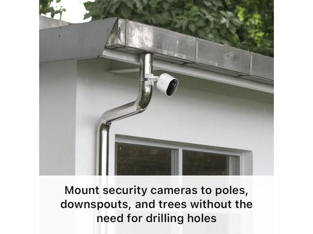Holicfun No-Drill Outdoor Security Camera Pole Mount, Universally Compatible with Ring, Blink, Eufy, Wyze, Arlo, Google Nest, Simplisafe Cameras,...